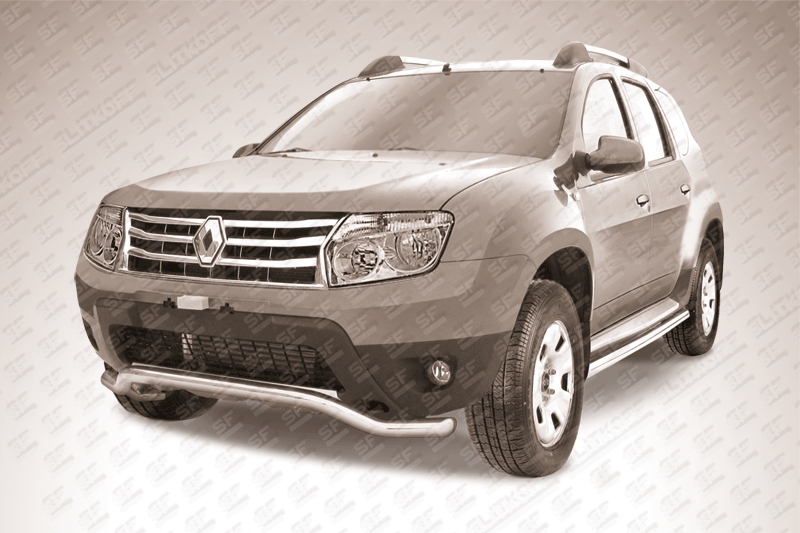 Защита переднего d57 бампера Renault Duster RD001