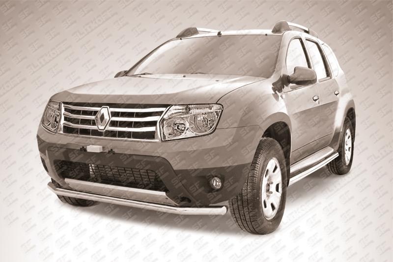 Защита переднего бампера d57 Renault Duster RD003
