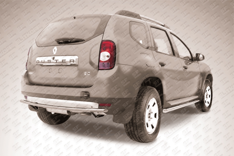 Защита заднего бампера d42 Renault Duster RD010