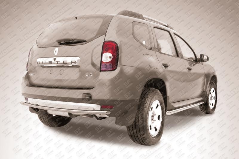 Защита заднего бампера d42 Renault Duster RD010