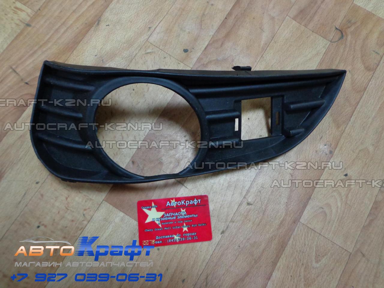 Окантовка хромированная вставки под ПТФ(левая) Geely MK CROSS