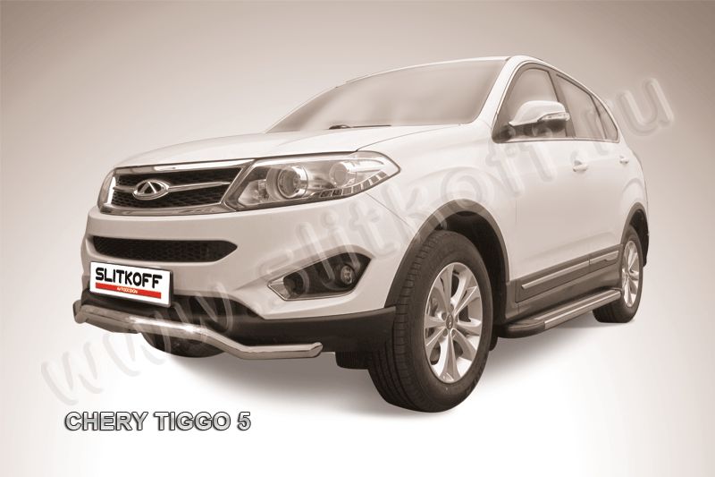 Защита переднего бампера Chery Tiggo 5 CT5-001