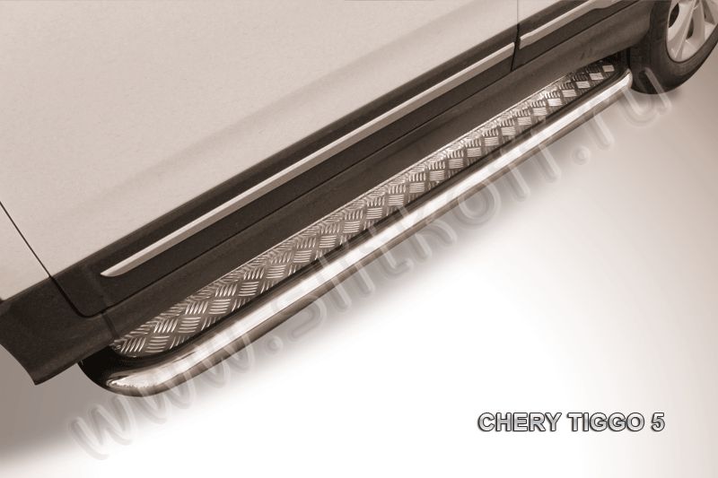 Пороги d57 с листом Chery Tiggo 5 CT5-007