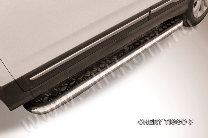 Пороги d57 с черным Chery Tiggo 5 CT5-008