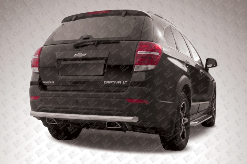 Защита заднего бампера d57 Chevrolet Captiva 2013